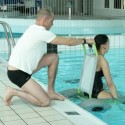 Mise à l’eau dans la piscine