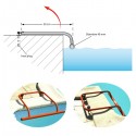 Main courante de piscine amovible avec différents systèmes de fixation type rabattable, sur bord plat et sur margelle
